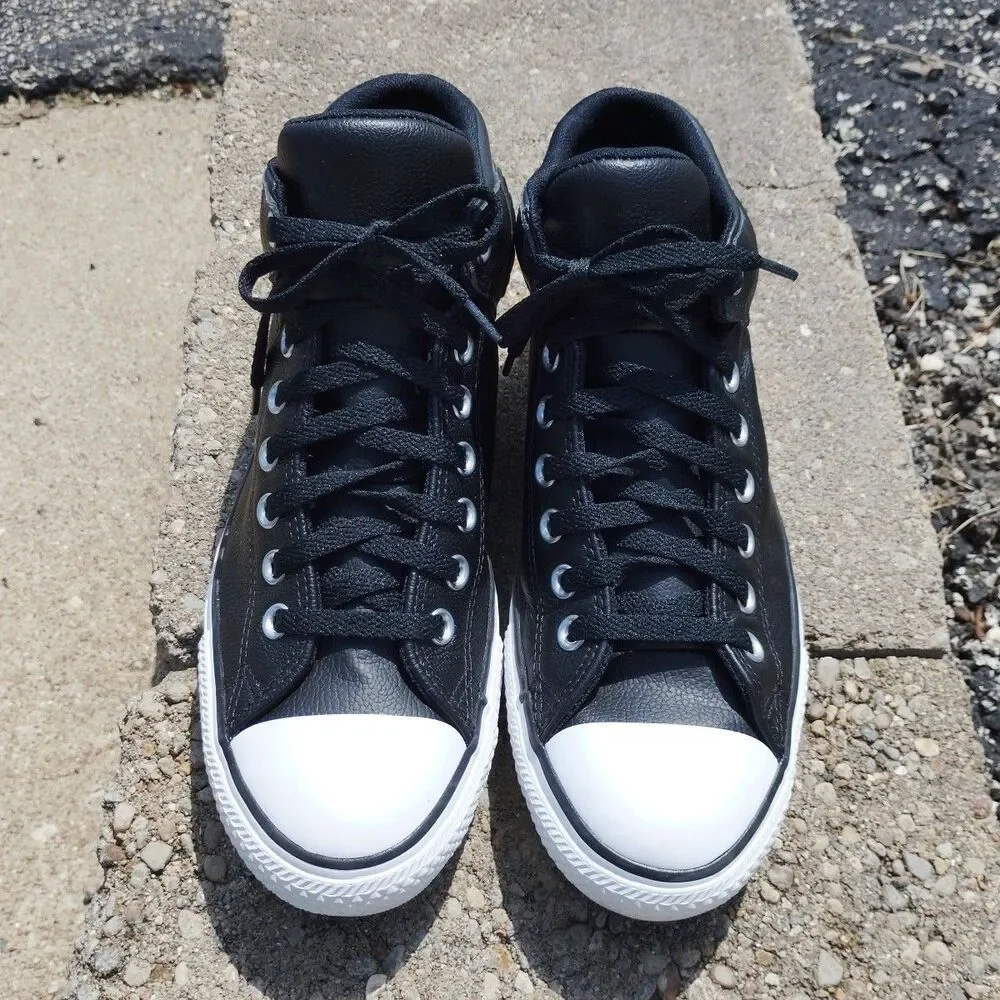 Converse W10.5 M8.5 Chuck Taylor All Star High Street Mid Leather 149426C Black